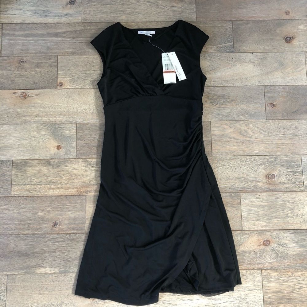 Kenneth Cole Black Soft Knit Midi Dress XS